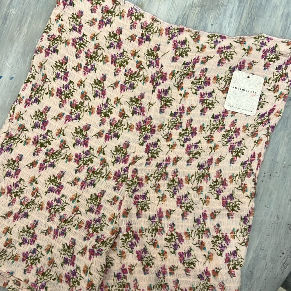Free People high waisted smocked shorts